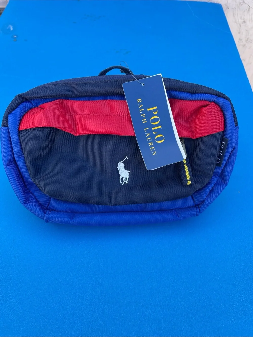 Polo Ralph Lauren Colorblock Bag Fanny Pack NWT Red, Blue, Yellow